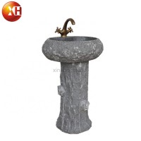 natural stone pedestal wash basin floor-standing outdoor balcony bathroom courtyard outdoor art integrated wash basin