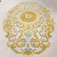 Polished Marble Waterjet Flower Medallion Floor Design Pattern For Living Room